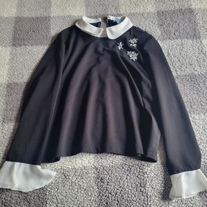 CeCe Embellished Peter Pan Collar Blouse XXL